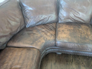 Vintage Barnhart sectional in need of color repair 